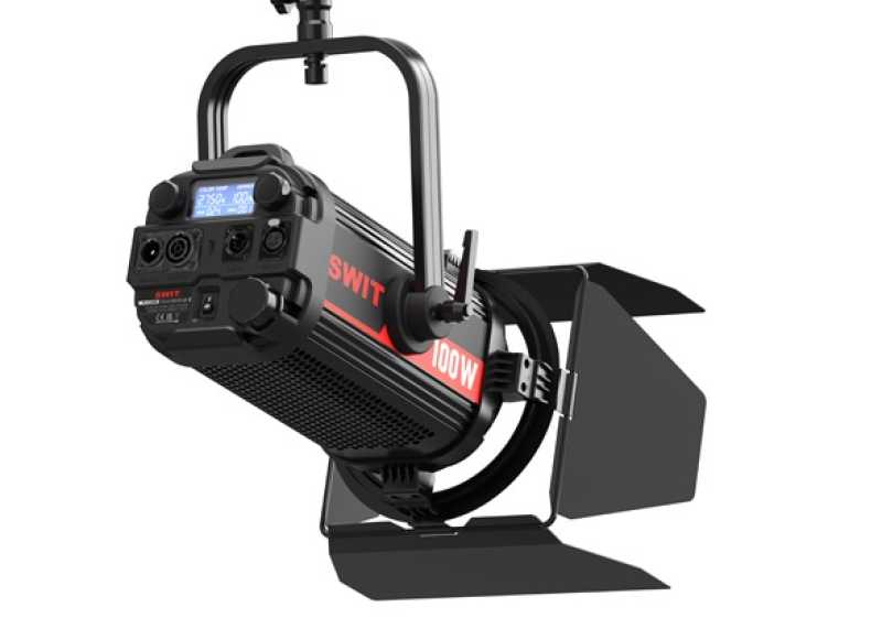 Swit FL-C100D, 100W Bi-color Fanless Studio 55000lux TLCI99 LED Fresnel Spot Light, SWIT Free Design for Lighting Studios