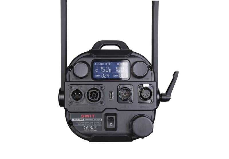 Swit FL-C100D, 100W Bi-color Fanless Studio 55000lux TLCI99 LED Fresnel Spot Light, SWIT Free Design for Lighting Studios