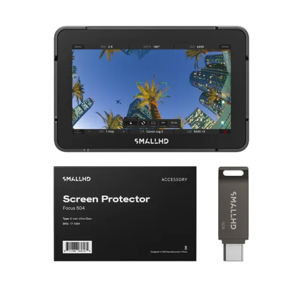 SmallHD Focus 504, 5" Touchscreen On Camera Monitor mit 1920 x 1080, 1.000 Nits, 3G-SDI, HDMI 2.0, USB C Video, WLAN