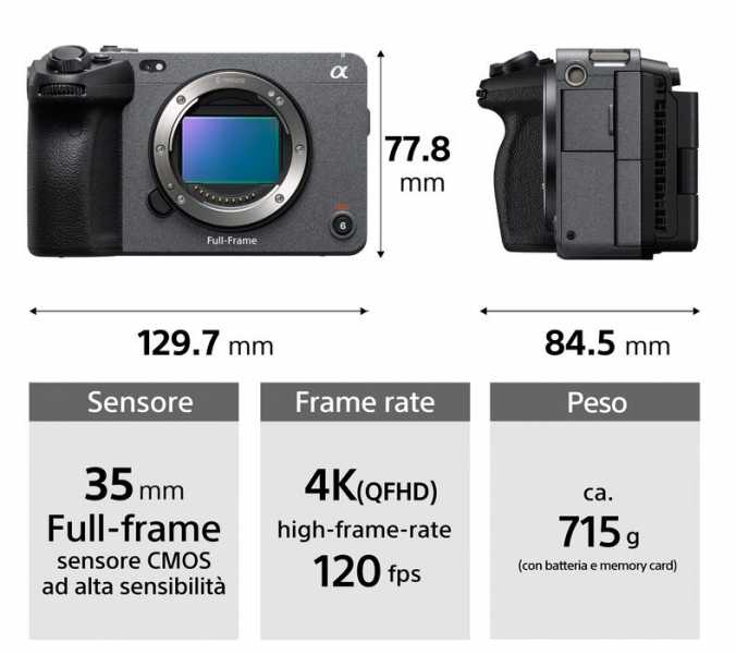 SONY ILME-FX3; 35mm Vollformat 4K Kamera ohne Objektiv