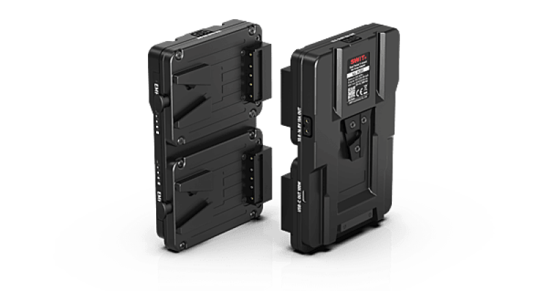 Swit KA-M20C, FlyDuo - Dual Pocket V-mounts Hot-Swap Adaptor with USB-C out, compatible with Mino V-mount batteries