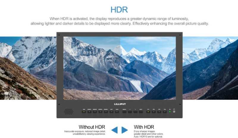 Lilliput BM150-4KS, 15,6" 4K Videomonitor mit HD-SDI & HDMI, Quad in Flightcase