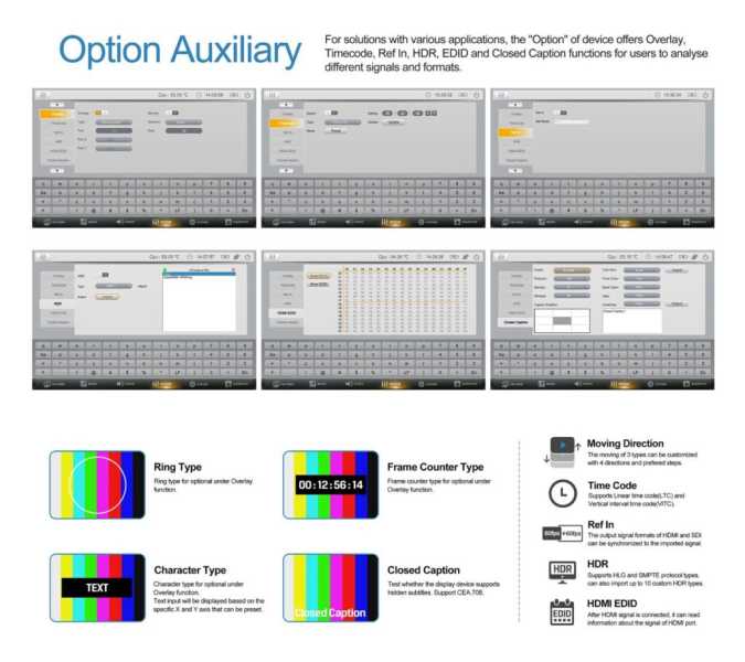 Lilliput SG-12G SDI Broadcast Pattern Testbildgenerator und 7'' Monitor bis 4:4:4