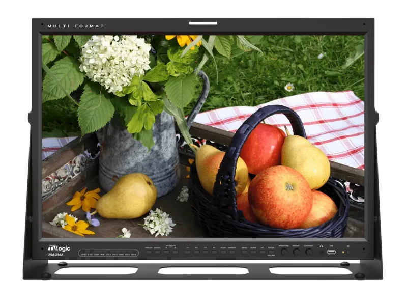 TVLogic LVM-246A, 24" Full HD Professional LCD Monitor, Waveform / Vectorscope, 16ch Audio Level Meter