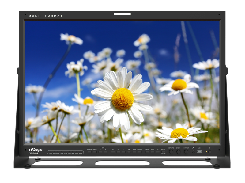 TVLogic LVM-246A, 24" Full HD Professional LCD Monitor, Waveform / Vectorscope, 16ch Audio Level Meter