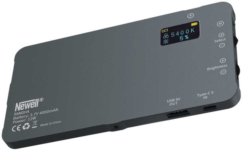 Newell RGB-W Rangha LED Leuchte, kompakt, 12 W Leistung, vollständiger RGB-Farbraum, intergrierter Akku