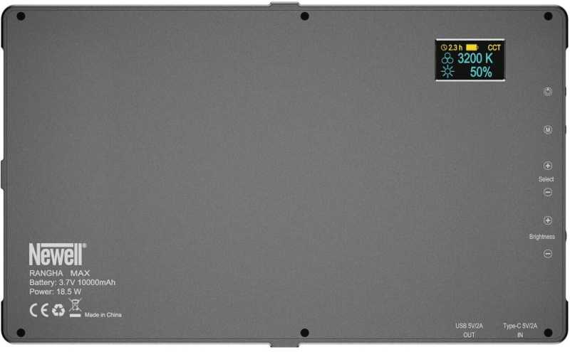 Newell RGB-W Rangha Max LED, kompakt, 18,5 W Leistung, vollständiger RGB-Farbraum, intergrierter Akku