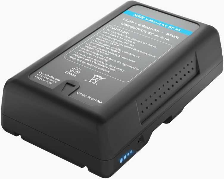 Newell BP-95WS, V-Mount Akku 95 Wh/14,8 Volt 6,6 Ah, USB-Ausgang: 5 V, 2,1 A