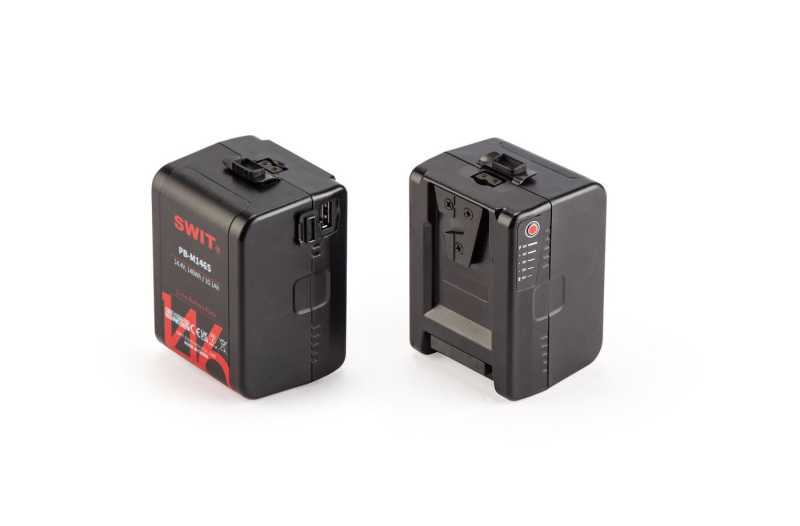 V-Mount SWIT PB-M146S super-small-size Li-Ion Akku 146Wh 14,4V 12A mit D-Tap USB OUT V-Mount SWIT PB-M146S super-small-size Li-Ion Akku 146Wh 14,4V 12A mit D-Tap USB OUT
