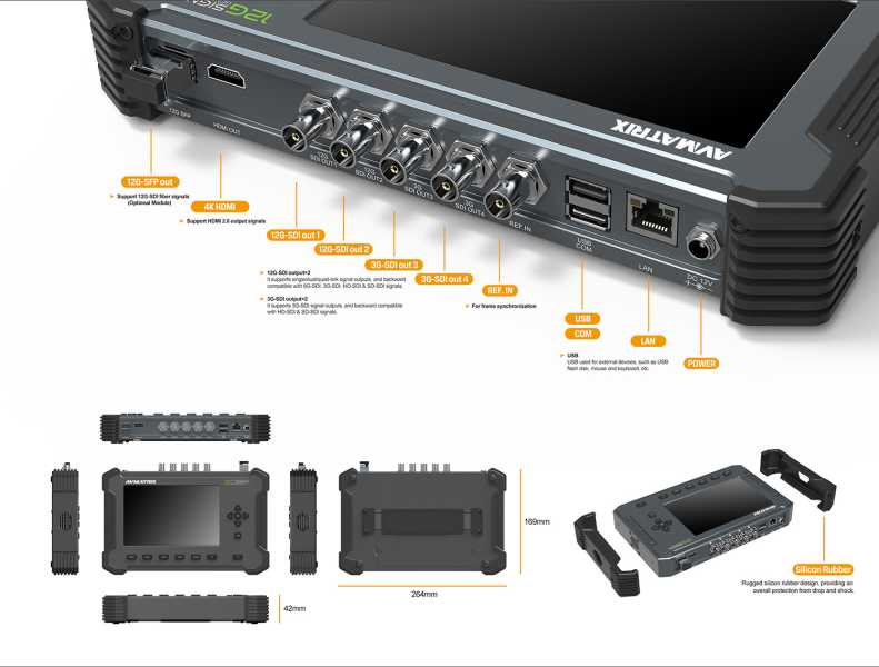 AVMatrix PG4K, 12G-SDI & 4K HDMI2.0 Pattern Generator