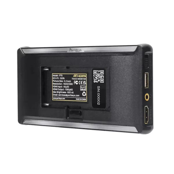 Portkeys PT6, 5.2″ 600nits tragbarer HDMI-Monitor für DSLR- und spiegellose Kameras