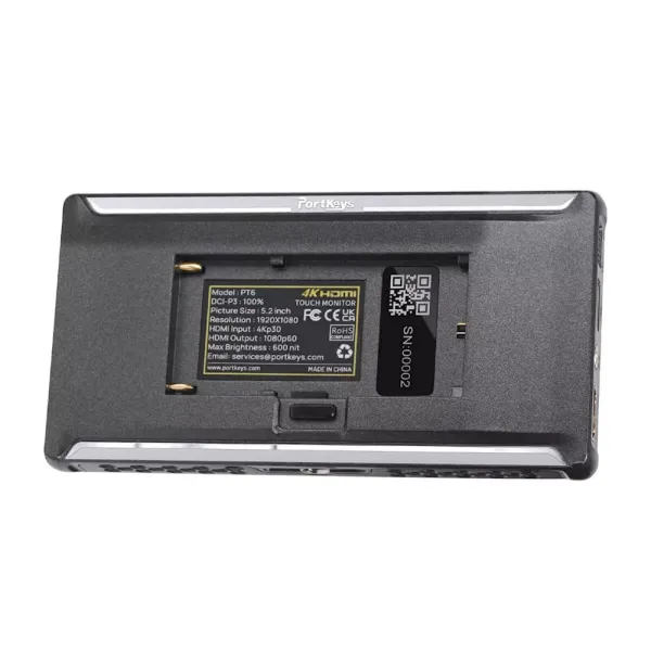 Portkeys PT6, 5.2″ 600nits tragbarer HDMI-Monitor für DSLR- und spiegellose Kameras