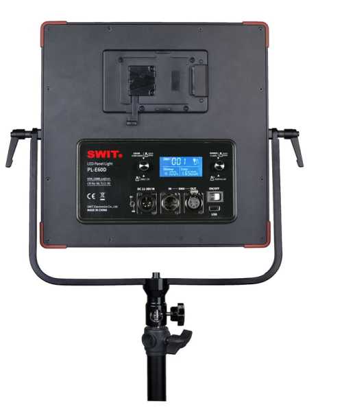 Swit PL-E60D l 3rd Generation Natural-Born-Soft TLCI-99 60W LED Panel Light, ultra slim, SWIT patent, V-Mount, DMX