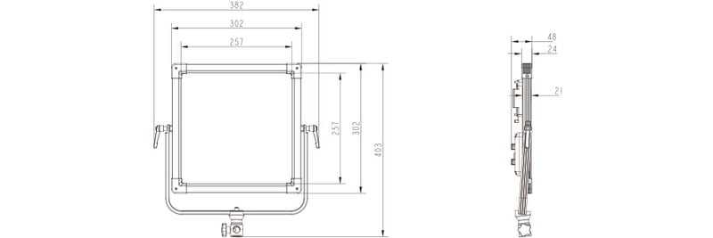 Swit PL-E60D l 3rd Generation Natural-Born-Soft TLCI-99 60W LED Panel Light, ultra slim, SWIT patent, V-Mount, DMX