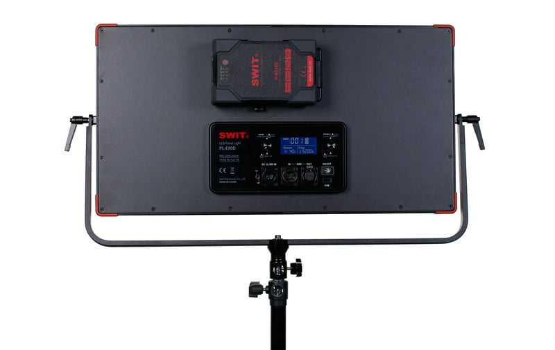Swit PL-E90D, TLCI-99 90W LED-Panel-Leuchte der 3. Generation mit natürlich-weichem Licht, ultraflach, V-Mount, DMX, schalterfreies Design für Lichtstudios