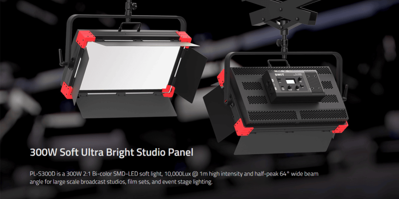 Swit PL-S300D, 300W Bi-Color Soft-light Studio TLCI99 LED Panel Light, SWIT Free Design for Lighting Studios