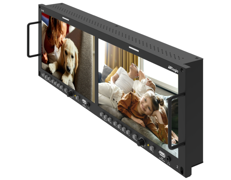 TVLogic R-9D, Dual 10.1” 12G Ready 4RU Rack-Mount Monitor