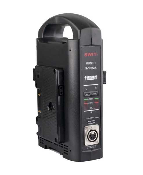Swit S-3822A, 2-ch Gold Mount Fast Charger