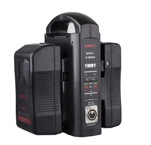 Swit S-3822A, 2-ch Gold Mount Fast Charger