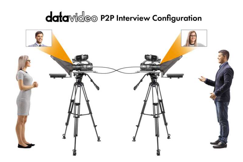 DataVideo TP-700, ENG-Teleprompter mit 15,3"-LCD-Display und DV Prompter Plus für eine umfassende ENG-Teleprompter-Lösung