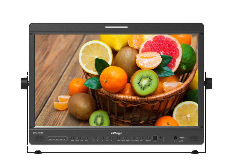 TVLogic LVM-180A, 18.5" (500nit) 1920x1080 Wide Viewing LCD Monitor, 2x 3G/HD/SD-SDI inputs