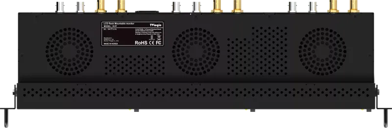 TVLogic R-5T, 3 x 5.5” LCD 2RU 1920 x 1080 Triple LCD UHD-4K Ready Rack Mount, 500cd/㎡ (12G/6G/3G/HD/SD-SDI, HDMI)