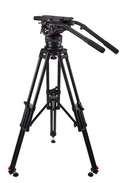 Camgear V60 Studio/OB AL MS, Aluminum Tripod System incl. V60 Studio/OB Fluid Head, Mid Level Spreader