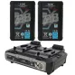 IDX ED-CP98/2000S, 2 x DUO-C98P Batteries, 1 x VL-2000S Simultaneous Charger with 4 pin XLR DC Output (100W)